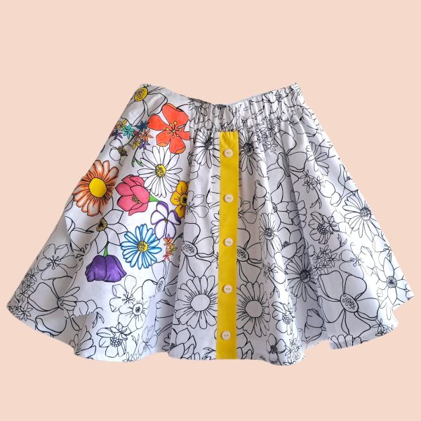 Alternative view of Fusta fete de colorat - Prințese, Balerine & Sirene / Flori