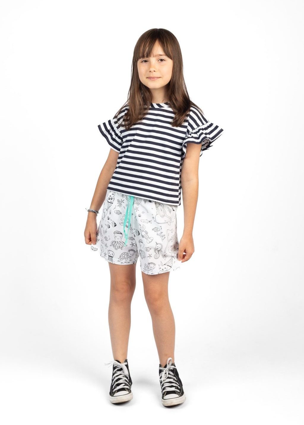 Pantaloni scurți de colorat pentru fete * Animale marine - imagine 4
