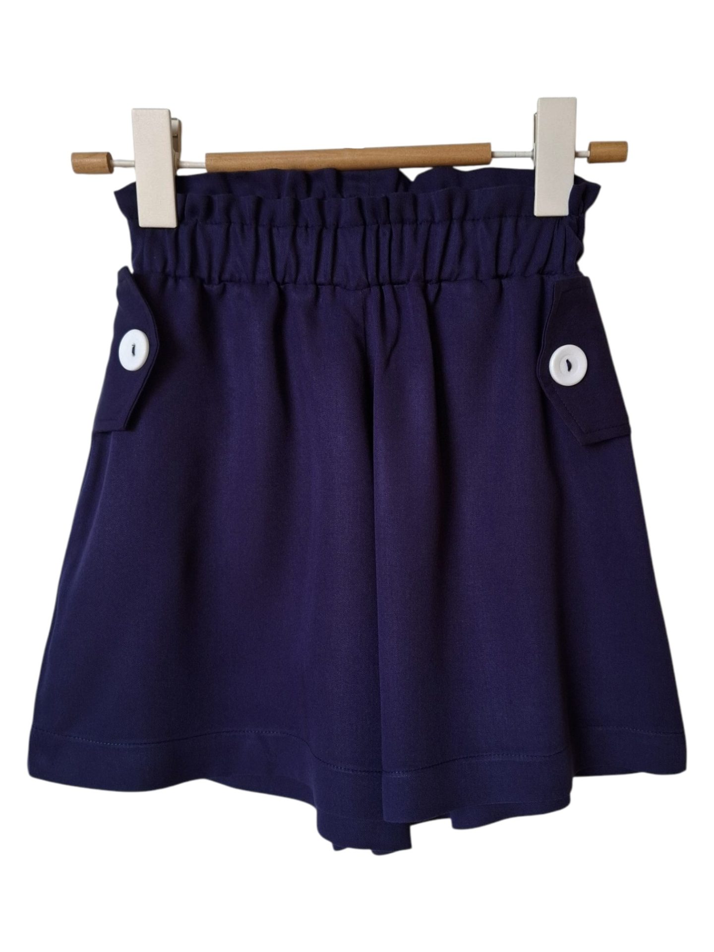 Fustă pantalon fete de vară - bleumarin, ca de școală - imagine 6