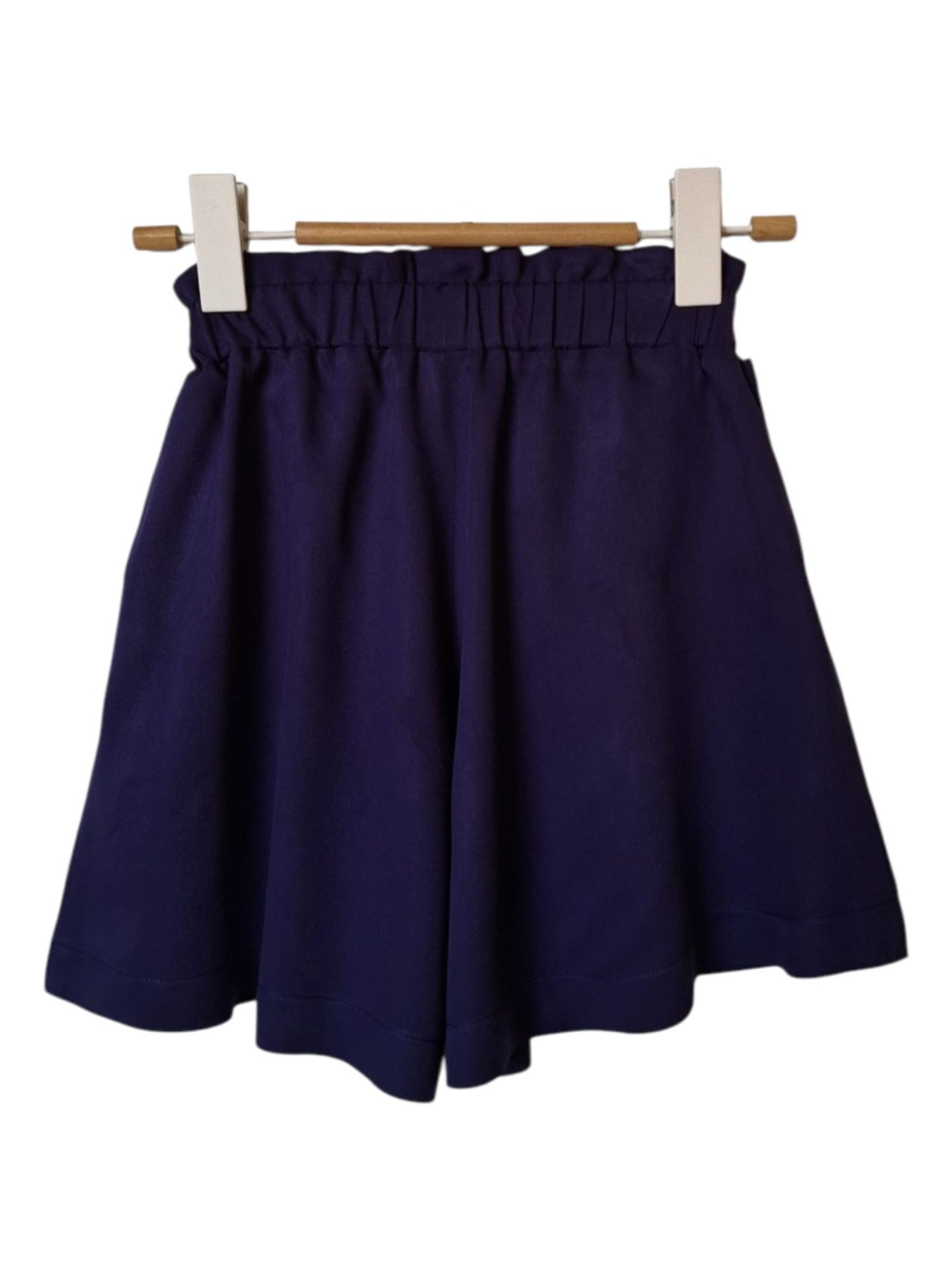 Fustă pantalon fete de vară - bleumarin, ca de școală - imagine 5